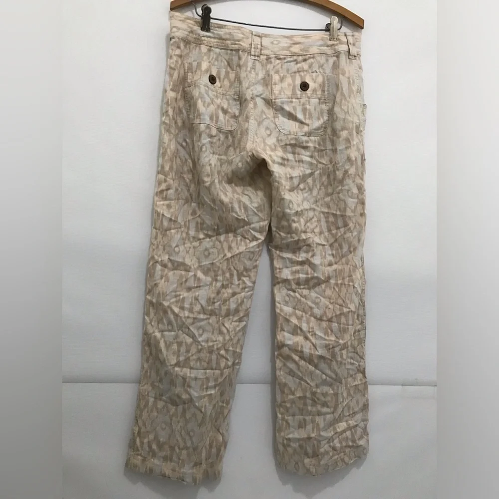 Patagonia Beige Patterned Drawstring Pants Size 8